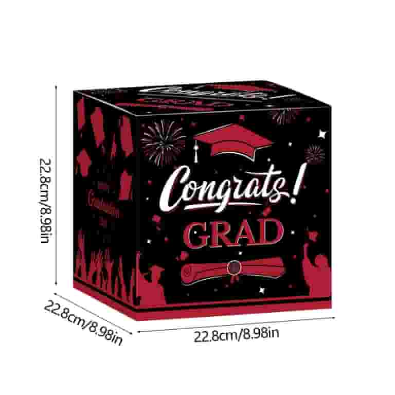 Specollect 2Pcs Graduation Card Box Advice Cards Congrats Grad Gift Card Box Class of 2025 Card Holder Box Graduation Party Card Box Holder for School College Graduation Party Decor Supplies Props - Specollect 2Pcs Graduation Card Box Advice Cards Congrats Grad Gift Card Box Class of 2025 Card Holder Box Graduation Party Card Box Holder for School College Graduation Party Decor Supplies Props -