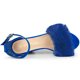 thumbnail image 4 of Sandalias De Tacón Cuadrado Con Correa En El Tobillo Piel Sintética Para Mujer Azul profundo 39, 4 of 6