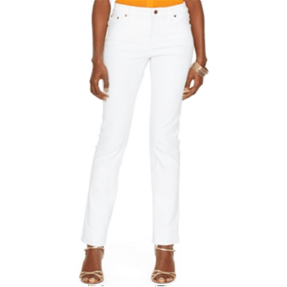 Ralph Lauren Women's Stretch Straight Leg Jeans White Size 6