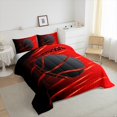 thumbnail image 3 of Feelyou Teesn Basketball Print Queen Comforter Set, Ball Game Gaming Bedding Sets, Modern Sports Theme Reversible Bedding Comforter Set, Super Cozy Room Decor, 3-Piece, 3 of 8