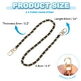 thumbnail image 2 of Uxcell 2 Pcs Leather Purse Handle Straps, 24 Inch Chain Straps Replacement DIY Flat Chain Straps, Black, 2 of 7