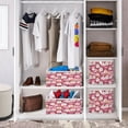 thumbnail image 6 of Cabinet Storage Basket 11.02x11.02x11.02 Inches Storage Box Foldable, Storable and Easy to Assemble ，Open Home Storage Bins ，Closet Storage Bins Pink Cartoon Santa Claus, 6 of 8