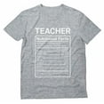 thumbnail image 1 of Tstars Mens Teacher Shirts Back to School Funny Humor Teacher Nutritional Facts Label Gift for Teacher Teaching School Theme Clothing School Teacher T Shirt, 1 of 7