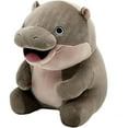 2025 Moo Deng Hippo Plush, 16.5" Cute Hippo Plushie Toy for Fans Gift