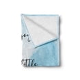 thumbnail image 2 of Enjoy the Little Things Soft Flannel Fleece Blanket, Inspirational Words on Blue Shade Watercolor Background Ombre, Cozy Plush for Indoor and Outdoor Use, 50" x 60", Pale Blue Black, by Ambesonne, 2 of 6