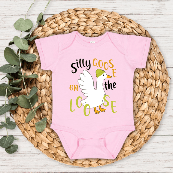 Goose Baby Bodysuit, Silly Goose Infant Outfit, Newborn Gift