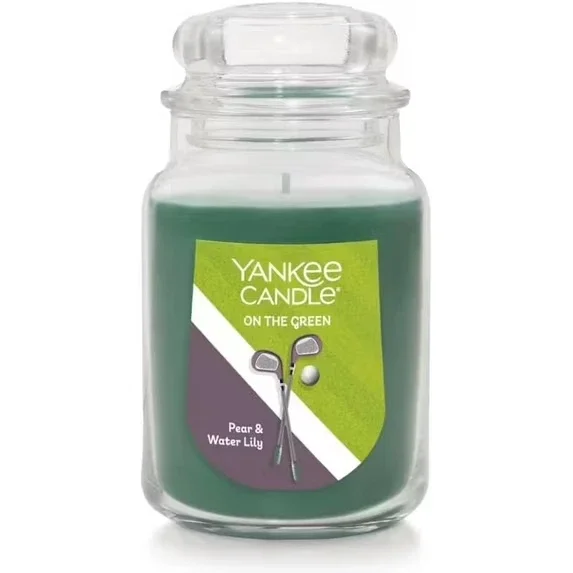 Yankee Candle On The Green - Large Classic Jar Candle - Pear & Water Lily 22 oz