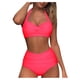 thumbnail image 1 of Gibobby Bañador de Bikini Mujeres Conjunto Bikini Retro Vintage Pieza Cintura Traje de baño Estampado fruncido Dos trajes de baño Tankinis Conjunto(Rosa caliente,M), 1 of 3