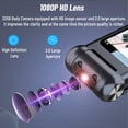 thumbnail image 5 of Multifunctional voice recorder, 1080p high-definition law enforcement recorder, wearable camera, 180° rotating lens, with infrared night vision, suitable for home office use, 5 of 5