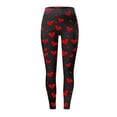 thumbnail image 4 of KDFJPTH Women's High Waist Heart Print Leggings Soft Stretchy Workout Yoga Pants Casual Loungewear Black XL, 4 of 4