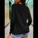 thumbnail image 5 of Cárdigan de Punto con Botones para Mujer, Larga, Informal, de Punto Suave, Tipo Cárdigan, Suéter Superior Negro L, 5 of 9