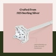 thumbnail image 4 of Kezef 3mm Square CZ Stud Earrings, Rhodium-Plated 925 Sterling Silver, Cubic Zirconia Earring Studs, Hypoallergenic for Women, 4 of 8