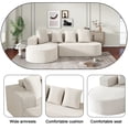 thumbnail image 2 of Noble House Fully Compressed Frameless Modular Sofa,L-Shaped Recliner,White, 2 of 10