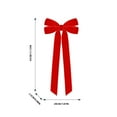 thumbnail image 2 of Christmas Velvet Bows Tree Ornaments Vintage Velvet Ribbon Bows Decorations for Xmas Tree Home Party Front Door Wreath Holiday Garland Windows Walls Fences Cozy Textured Decor, 2 of 8