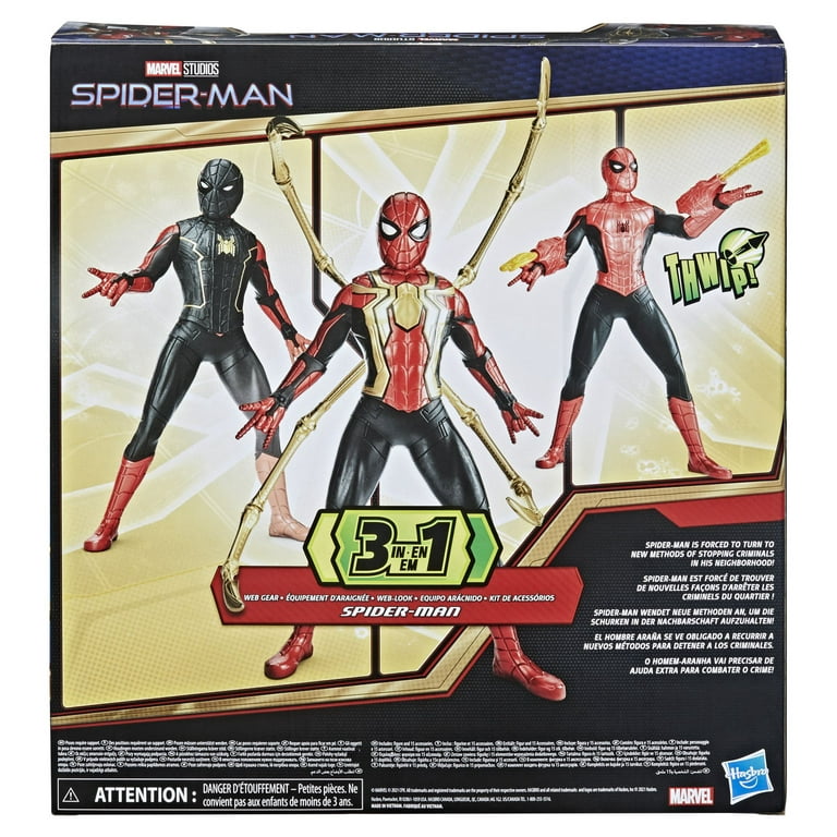  Spider-Man Marvel Deluxe 13-Inch-Scale Thwip Blast Integrated  Suit Action Figure, Suit Upgrades, and Web Blaster Accessory : Toys & Games
