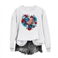 thumbnail image 2 of Heisall Womens Tops Long Sleeve Round Neck Independence Day Print Casual Sportswear Loose Fashion Blouses, 2 of 5