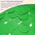 thumbnail image 3 of Uxcell 50 Pcs Flat Round Sequins 50mm/2 Inch Loose Paillettes Craft Sewing Sequins with Single Side Hole for DIY Embroidery Clothing Jewelry Making, Dark Green, Silver Tone, 3 of 6