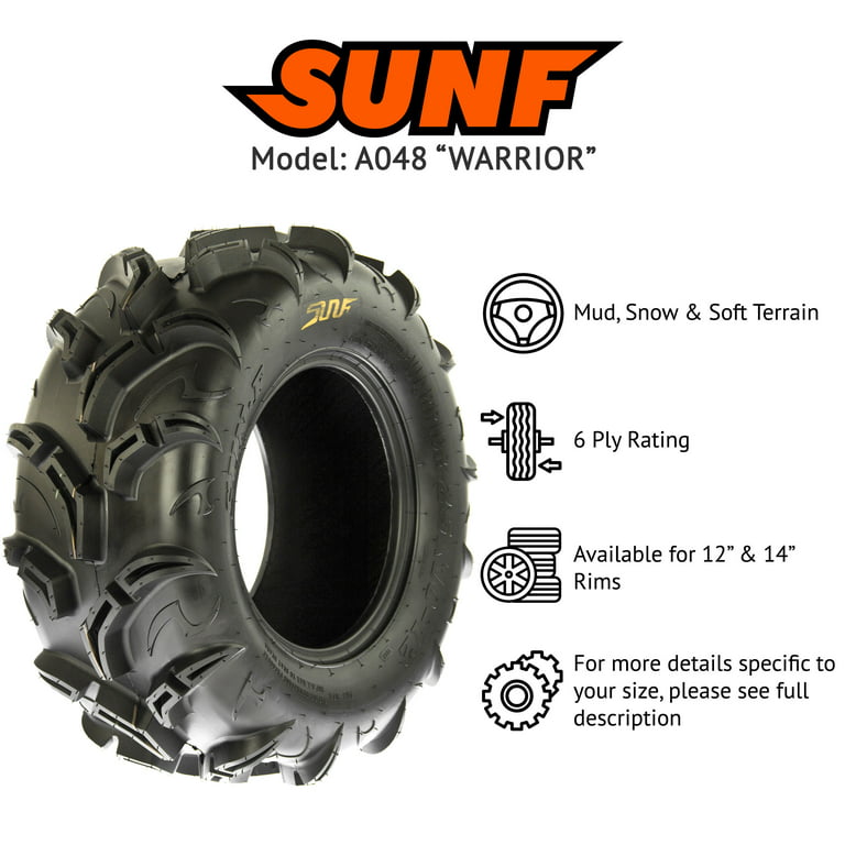 SunF 27x11-12 27x11x12 ATV UTV All Terrain Tire 6 PR A048 (Pair of