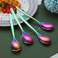 thumbnail image 4 of Set of 6 Rainbow Coffee Spoons 16cm Stainless Steel with Titanium Coating Rainbow Coffee Spoon Espresso Spoon Dessert Spoon Mini Spoon Dishwasher Safe, 4 of 5