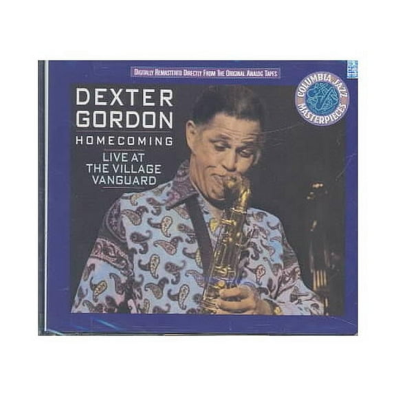 Personnel: Dexter Gordon (tenor saxophone); Woody Shaw (trumpet, flugelhorn); Ronnie Matthews (piano); Stafford James (bass); Louis Hayes (drums).<BR>Producer: Michael Cuscuna.<BR>Recorded live at the Village Vanguard, New York, New York on December 11 & 12, 1976. Includes liner notes by Robert Palmer.<BR>Digitally remastered by Mark Wilder (CBS Records New York Studios, New York, New York).<BR>A double-disc document of the legendary saxophonist's gig at the Vanguard in 1976 (commemorating his return from a 15-year residence in Copenhagen), HOMECOMING captures Gordon in outstanding form.  Well-seasoned and displaying elements of a more adventurous, experimental approach than was evidenced in his earlier recordings, Gordon wildly riffs through 12-bar blues ("Gingerbread Boy," "Backstairs") and creates modern, modal explorations in trumpet player Woody Shaw's two compositions ("Little Red Fantasy," and "In Case You Haven't Heard").<BR>The classic Gordon is here as well, however--the gorgeous, commanding tone, the richly-considered phrases and warm inflection.  In the bright, conversational "Fenja" and in his signature number "Body and Soul" (a piece Gordon may be able to lay claim to more than any other saxophonist save Coleman Hawkins) his playing is at once familiar and newly impressive.  The live energy is palpable throughout and the combo provide solid, focused support.  A varied, meaty and seductive set, HOMECOMING is an excellent summation of the career of one of jazz's best-loved horn players.