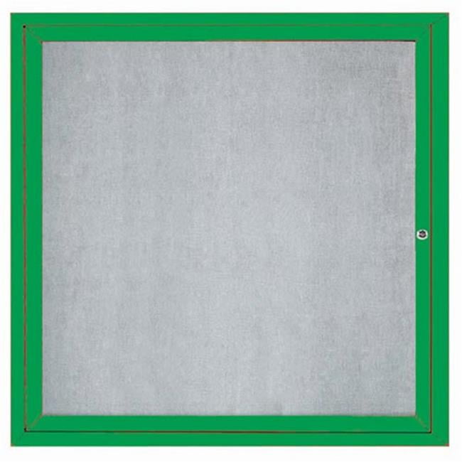 Outdoor Enclosed Bulletin Board Green