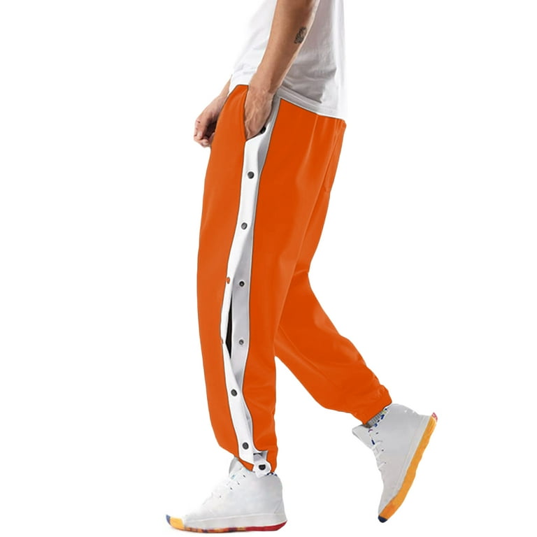 Coduop Men Tear Away Track Pants High Split Side Snap Cinch Bottoms Loose Sweatpants Long Trouser Coduop Men Tear Away Track Pants High Split Side Snap Cinch Bottoms Loose Sweatpants Long Trouser