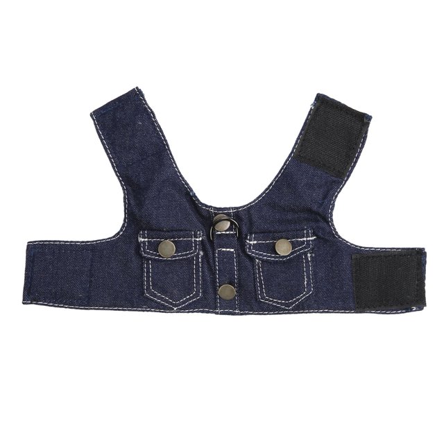 Dog Denim Harness Jacket, Breathable Mesh Tight Fit Soft Dog Jacket Harness For Cat Small Dogs