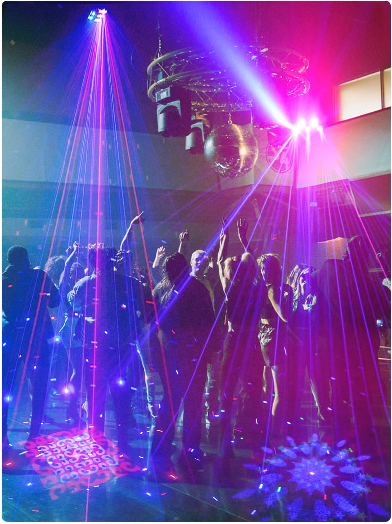 Party Lights DJ Disco Lights, 3D Effect Sound Sensing Laser Flash Stage Projector Home Show Christmas Halloween Party Birthday Decorations Club KTV Bar Karaoke Dance