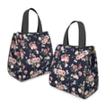 thumbnail image 2 of Pioneer Flower Floral Print Pattern Insulated Lunch Bag for Women & Adults,Large Portable Soft Cooler Lunch Bag,Thermal Food Storage Tote with Pearl Cotton,8.66L,8.75x5.75x9.5 Inch, 2 of 6