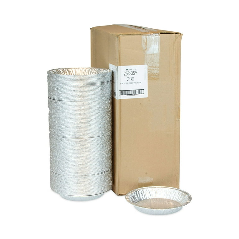 Pactiv 25835Y X-Deep Pie Plate Aluminum, Silver Case