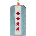 thumbnail image 2 of Joy To The World Chicago Luggage Tag Polish Glass Christmas Tree Ornament, 2 of 5