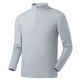 thumbnail image 2 of Ceisia Men's Slim Stand-Collar Half-Zip Sport Long-Sleeve Top Multi-Solid Gift, 2 of 4
