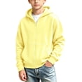thumbnail image 3 of ZBSOKO Boys Zip Up Hoodie Long Sleeve Solid Color Sweatshirts Loose Fit Casual Sweatshirt with Pocket Basic Everyday Wear 4-15 Years, 3 of 10