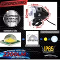 thumbnail image 3 of 2 Faros Lupa Led Cree Moto Universal Ojo Ángel Estrobo U7, 3 of 8