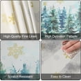 thumbnail image 6 of Christmas Table Runner Watercolor Snow Tree, Xmas Table Decorations 13x72 Inch, Beige Pine Tree Snowflake Merry Christmas Table Runner, for Christmas Table Centrepiece, Indoor Outdoor Home Party, 6 of 6