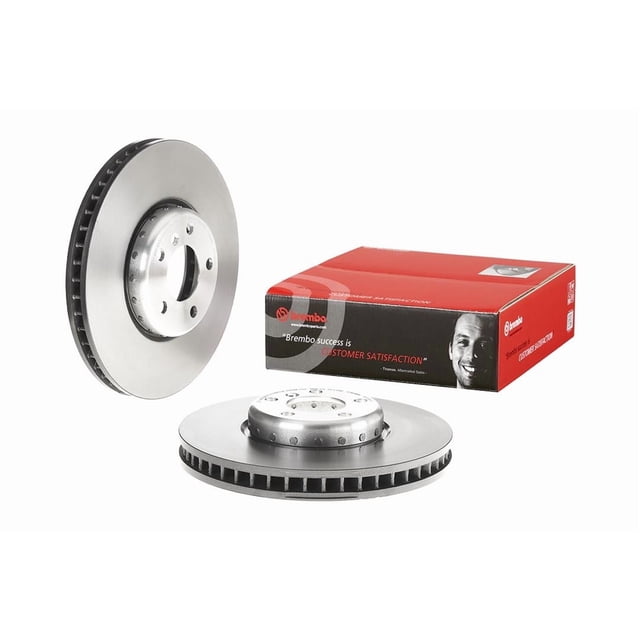 Brembo Rotor de Frein 09C40613C02 Ventilé; Design en une Pièce; Motif de Boulon de Roue 5 x 120 Millimètres; Diamètre Intérieur de Chapeau de 154 Millimètres; Diamètre de Moyeu de 75 Millimètres; Fonte à Haute Teneur en Carbone; Simple
