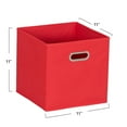 thumbnail image 2 of Household Essentials 6 ct Open Fabric Cube Storage Bins, Regal Red, 2 of 5
