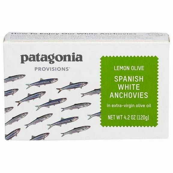 Patagonia Provisions 77670 4.2 oz Lemon Olive Spanish White Anchovies - Pack of 10