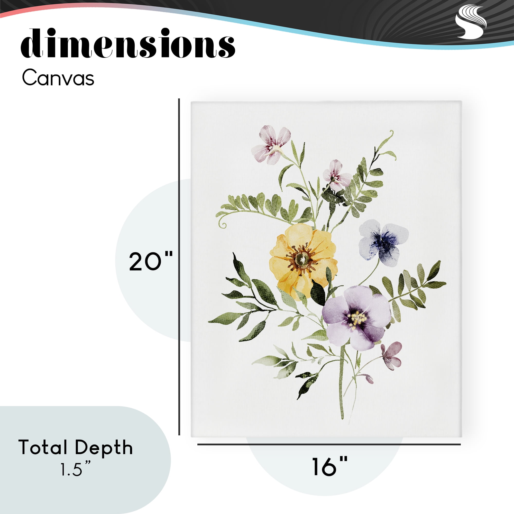 Garden Herbs Blooming Canvas Wall Art, design by Lettered and Lined