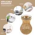 thumbnail image 4 of BEADCEST Vintage Rattan Woven Flower Vase Beige 1Pack 5.1x2.4x2.4in, 4 of 6