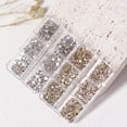 thumbnail image 3 of UDIYO 6 Grids/Box 1688Pcs Fingernail Ornament DIY Decorative Glass Nail Art Accessories Super Flash Rhinestone for Personal Use, 3 of 7