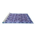 thumbnail image 2 of Ahgly Company Machine Washable Indoor Square Oriental Blue Modern Area Rugs, 3' Square, 2 of 4