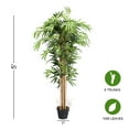 thumbnail image 3 of Gymax Artificial Bamboo Silk Tree Planter Green 5 Feet Holiday Decor, 3 of 7