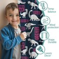 thumbnail image 3 of Blackout Kids Curtains,DarkBlue Cartoon Dinosaurs SpeechBubbles Pattern Childrens Insulated Curtains Set Of 2,Bedroom Essentials,Toddler Room Decor 42"x54", 3 of 5