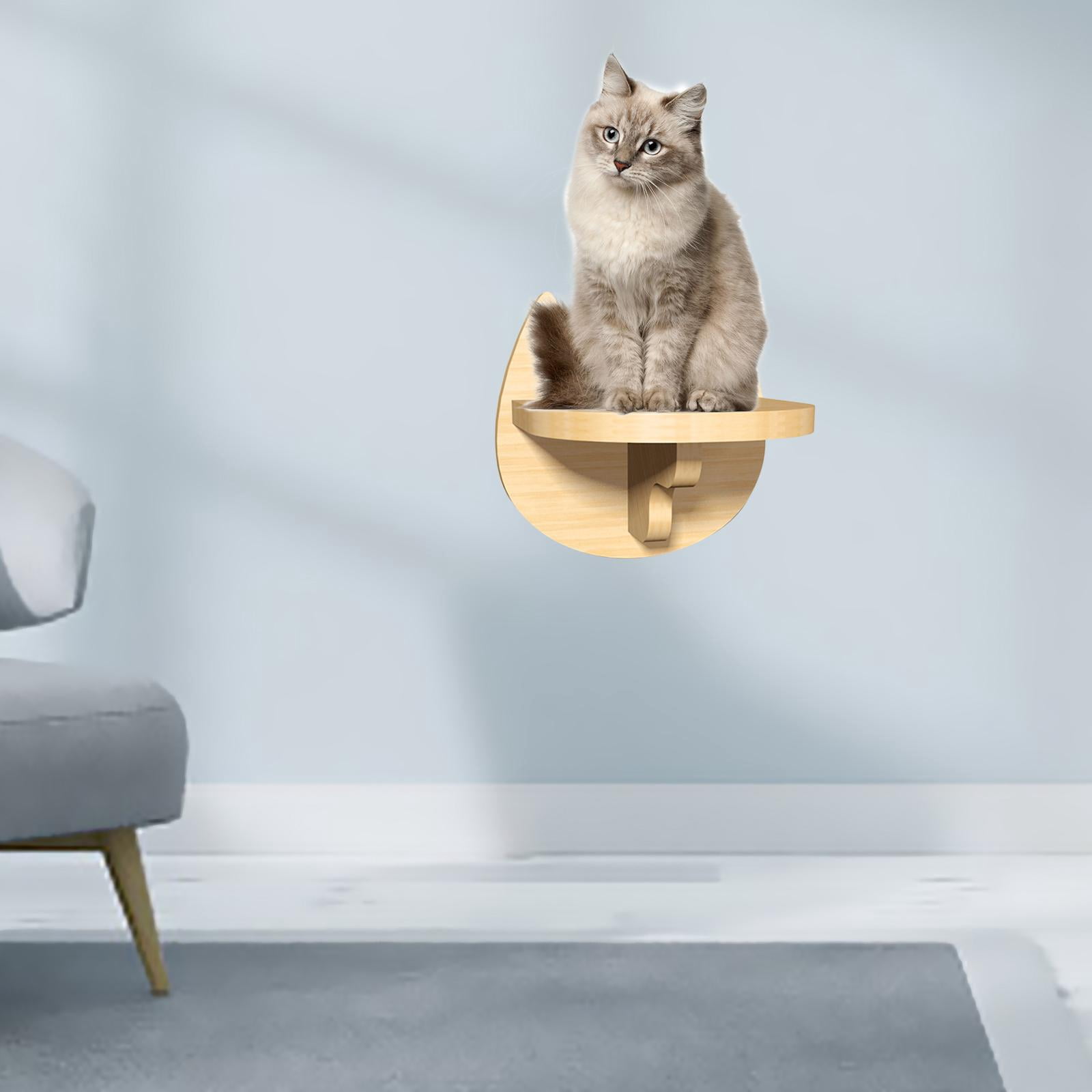 Fzaqwen Cat Climbing Shelf Cat Furniture Wall Mounted Wooden Perches Cat Shelves Durable