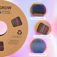 thumbnail image 2 of Comgrow Rainbow Colors Silk PLA 3D Printer Filament, Rainbow PLA Filament 1.75mm, Dimensional Accuracy +/- 0.02 mm with Shiny Silk Rainbow Red Series(1KG), 2 of 7