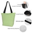 thumbnail image 4 of Bingfone Green Gingham Women Shoulder Tote Bags Casual Bag Ladies Shopping Handbag, 4 of 7