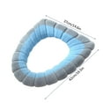 thumbnail image 3 of Horivan Warm Toilet Seat Cover for Winter Soft Cushioned Toilet Seat Protector Washable Knitted Fabric Non Slip Bathroom Accessories for Home Comfort, 3 of 7