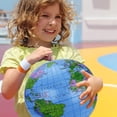 thumbnail image 2 of 8 piezas de globo inflable de PVC, globo terráqueo inflable para jugar o enseñar en la playa, 16 pulgadas, 2 of 3