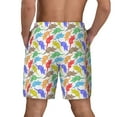 thumbnail image 4 of Goofa Colored Armadillos Printed Men's Swim Trunks Board Shorts Quick Dry Mens Swimming Trunks with Compression Liner,Breathable Fit Hawaii Beach Shorts-Small, 4 of 9